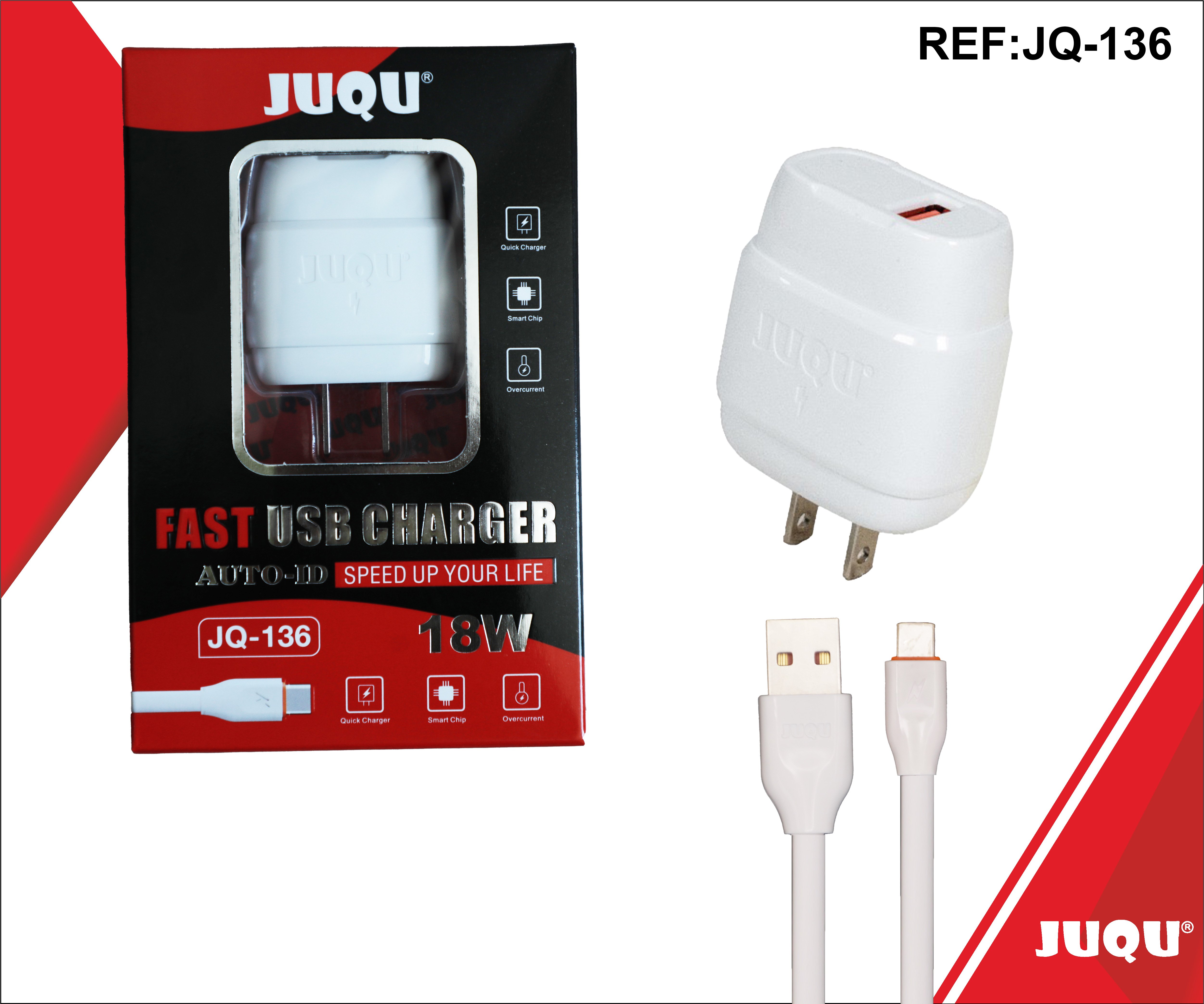 Cargador JUQU  TC: Carga Rápida Tipo C