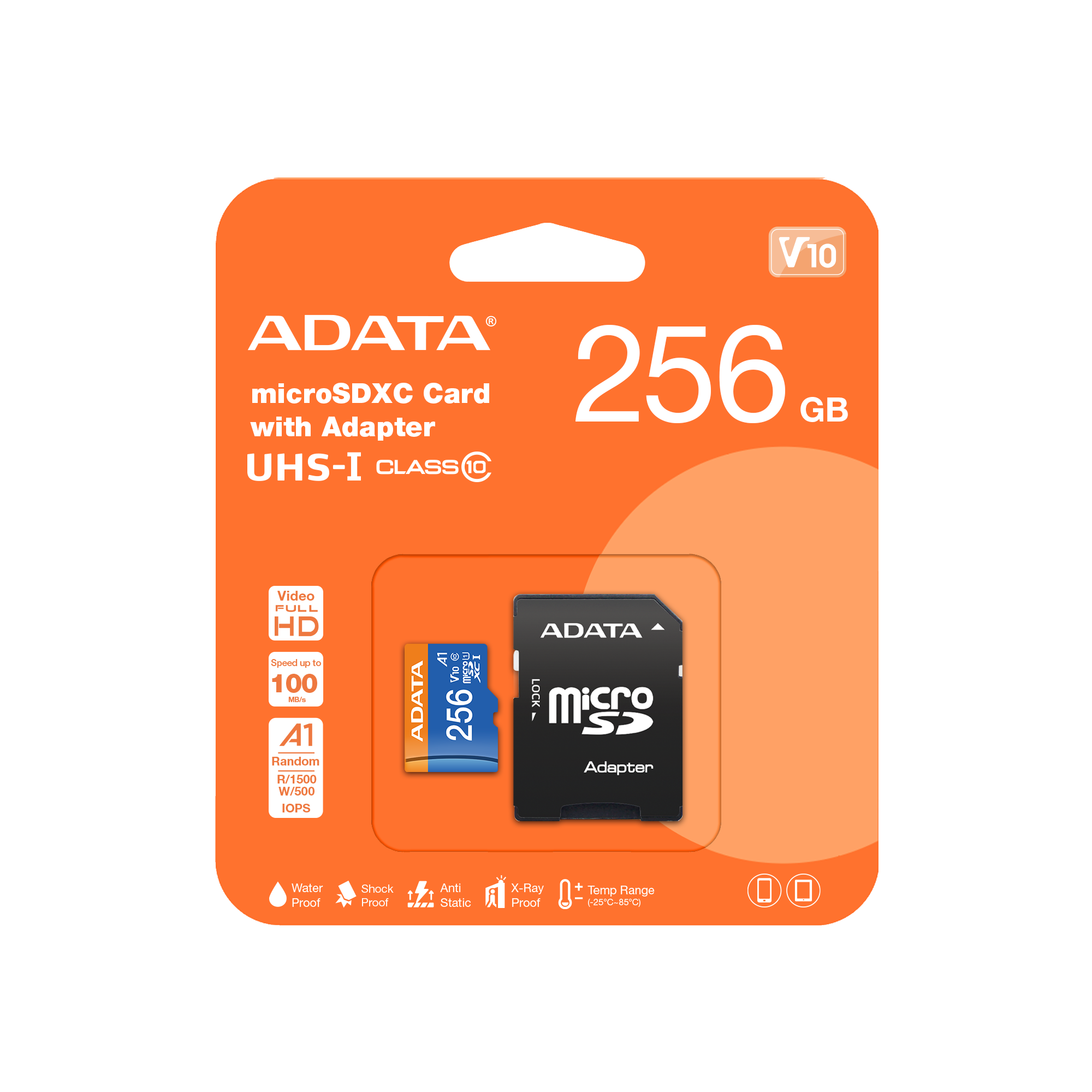 Memoria MicroSDHC Adata de 256GB con adaptador