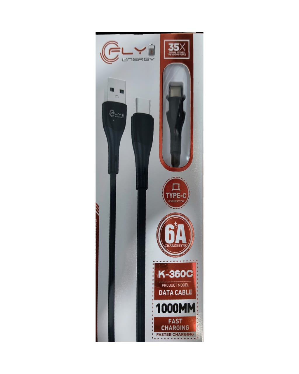 Cable de Datos Fly Energy  (6A): Ultra Rápido y Resistente