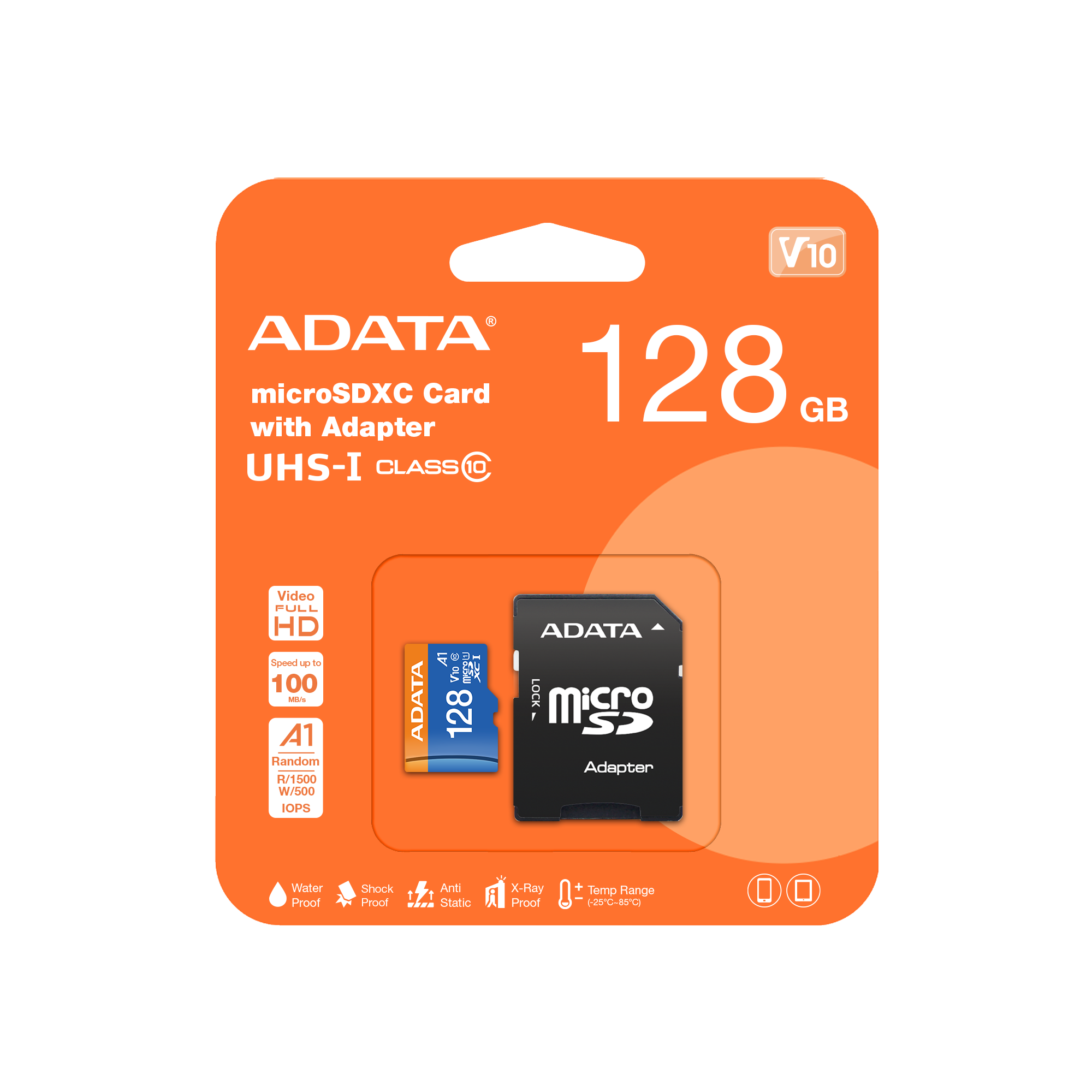 Memoria MicroSDHC Adata de 128GB con adaptador - Imagen 1