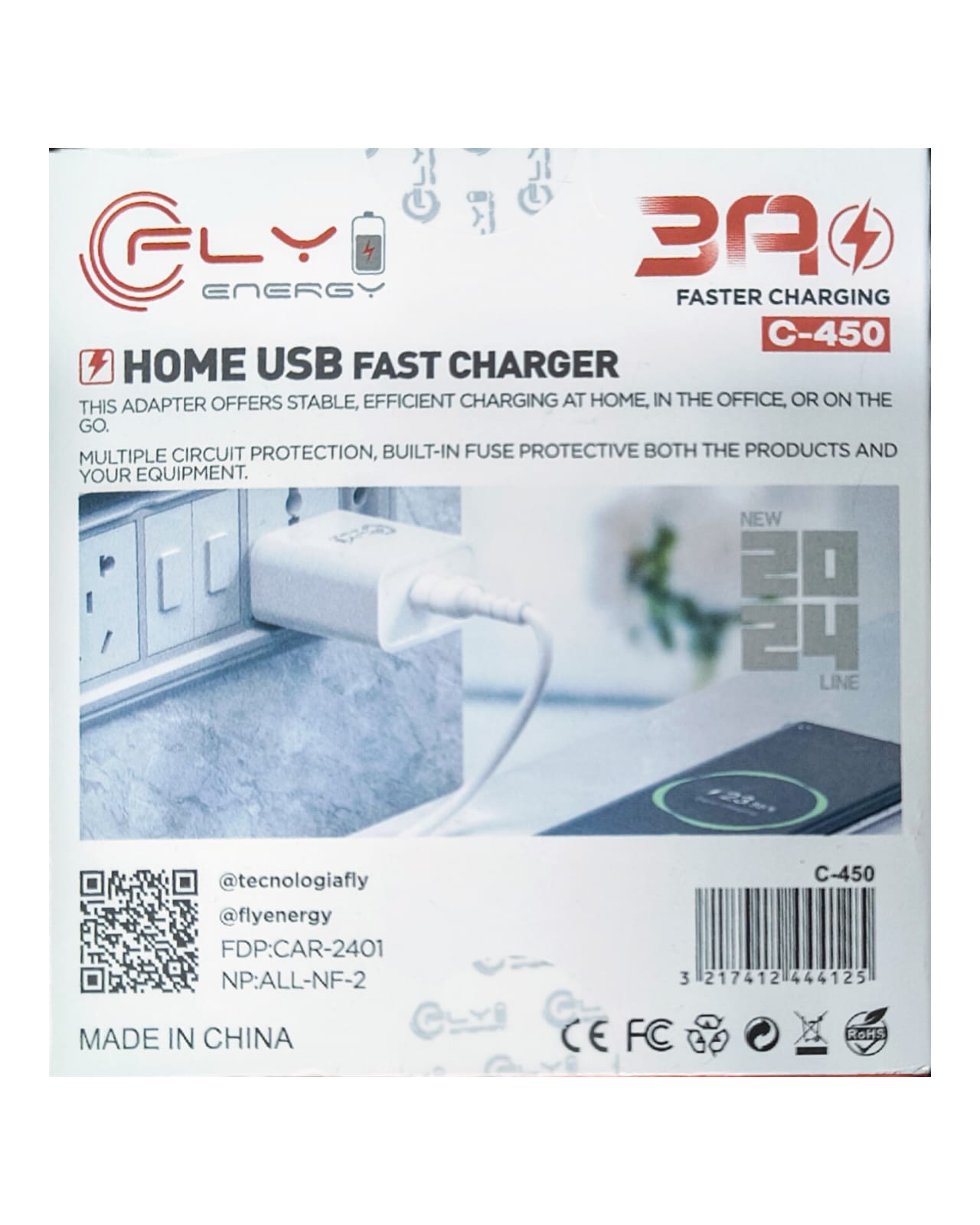Cargador USB a V8 Fly Energy (3A): Seguro y Eficiente - Imagen 2