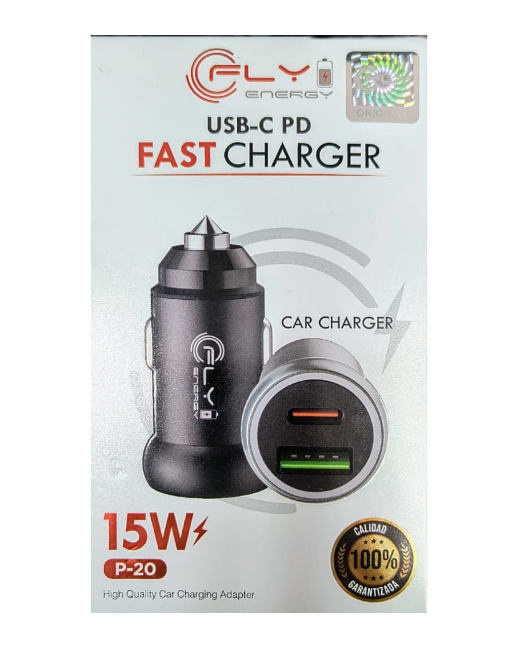 Cargador de Coche Fly Energy : Carga Rápida Dual (15W) - Imagen 1
